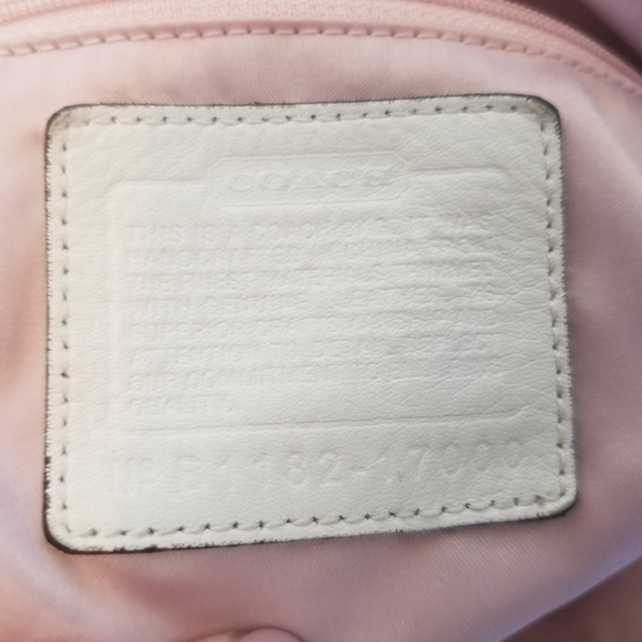 Pink Coach Op Art Crossbody Satchel - Picture 6 of 12